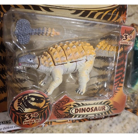 2~ Greenbrier International Vintage Dinosaur 3D Puzzles and Bag of Figures - Picture 5 of 7